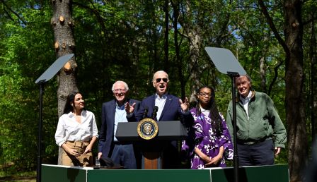 US President Joe Biden delivers remarks to commemorate Earth Day
