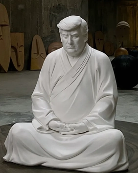 Trump Buddha statue