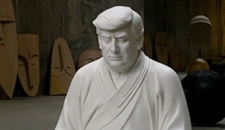Trump Buddha statue