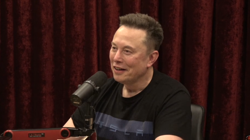 Elon Musk speaking at the Joe Rogan Experience podcast