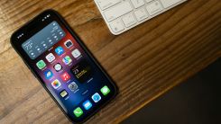 iPhone on Top of a Wooden Table