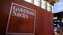 The logo for Goldman Sachs is seen on the trading floor at the New York Stock Exchange (NYSE) in New York City